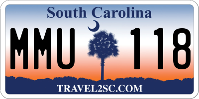 SC license plate MMU118