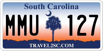 SC license plate MMU127