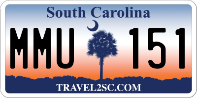 SC license plate MMU151