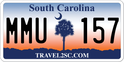 SC license plate MMU157
