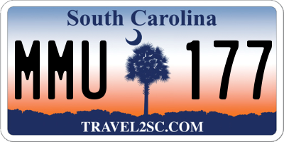SC license plate MMU177