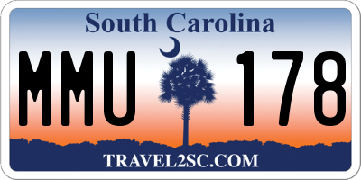 SC license plate MMU178