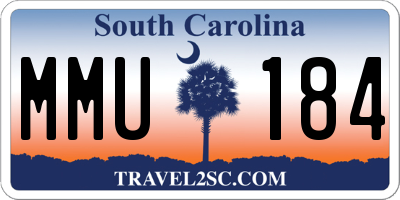 SC license plate MMU184