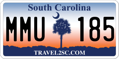 SC license plate MMU185