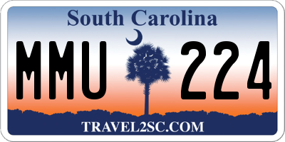 SC license plate MMU224