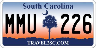 SC license plate MMU226