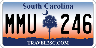 SC license plate MMU246