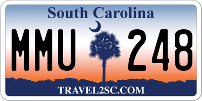 SC license plate MMU248
