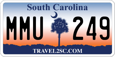 SC license plate MMU249