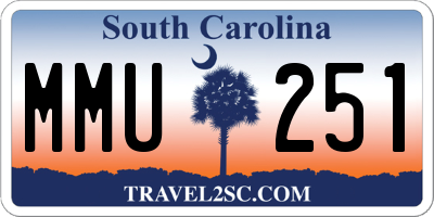 SC license plate MMU251