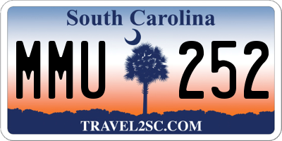 SC license plate MMU252