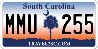 SC license plate MMU255