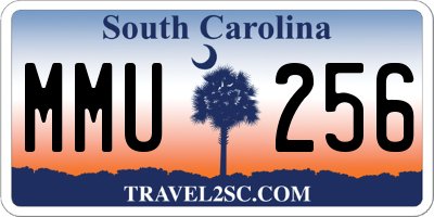SC license plate MMU256