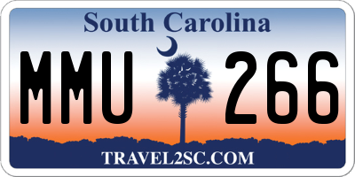 SC license plate MMU266