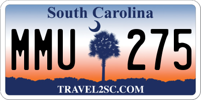 SC license plate MMU275