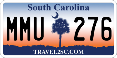 SC license plate MMU276