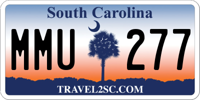 SC license plate MMU277