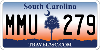 SC license plate MMU279