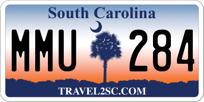 SC license plate MMU284