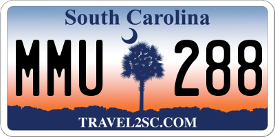SC license plate MMU288