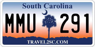 SC license plate MMU291