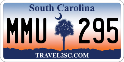 SC license plate MMU295