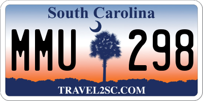 SC license plate MMU298