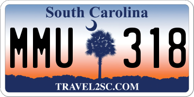 SC license plate MMU318