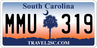 SC license plate MMU319