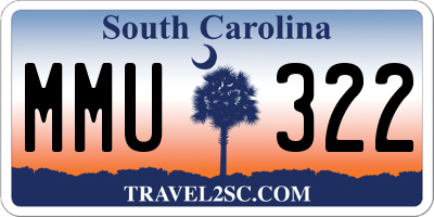 SC license plate MMU322