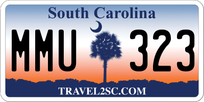 SC license plate MMU323