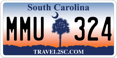 SC license plate MMU324