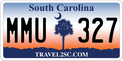 SC license plate MMU327