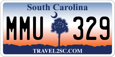 SC license plate MMU329