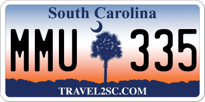 SC license plate MMU335