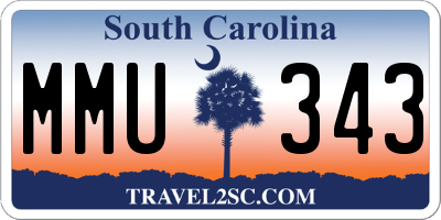 SC license plate MMU343