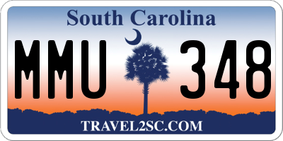SC license plate MMU348
