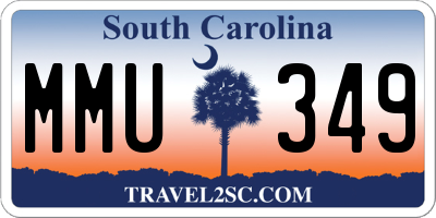 SC license plate MMU349