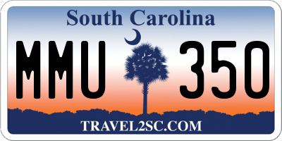 SC license plate MMU350