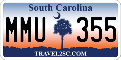 SC license plate MMU355