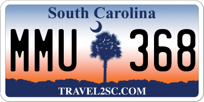 SC license plate MMU368