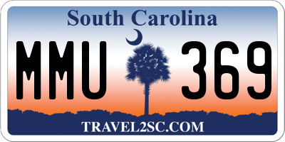SC license plate MMU369