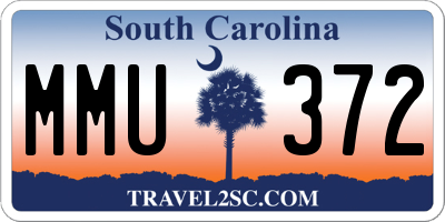 SC license plate MMU372
