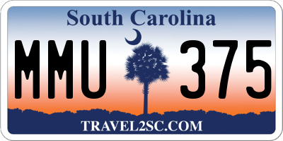 SC license plate MMU375