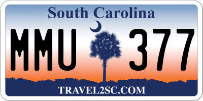 SC license plate MMU377