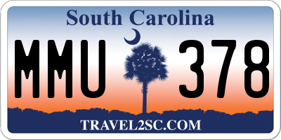 SC license plate MMU378