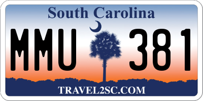 SC license plate MMU381