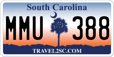 SC license plate MMU388