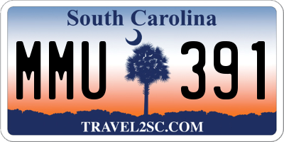 SC license plate MMU391