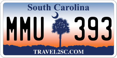 SC license plate MMU393